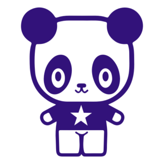 Young Star Panda Decal (Purple)